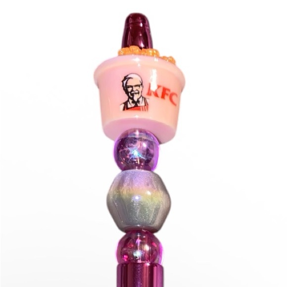 Pink and Purple Chicken Bucket Meal Decorative Pen - Picture 3 of 8